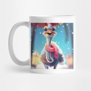 Cute Ostrich Drawing Mug